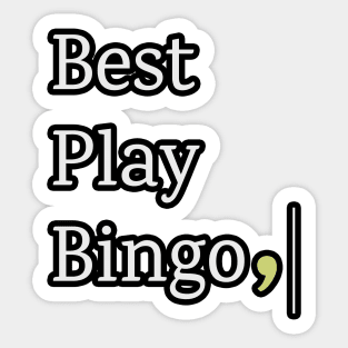 Best Play Bingo Sticker